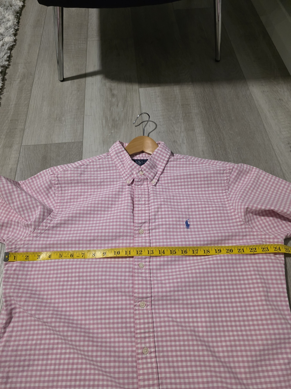 Ralph Lauren Custom Fit Pink Gingham Button Down Shirt XL Classic Preppy - Picture 7 of 8